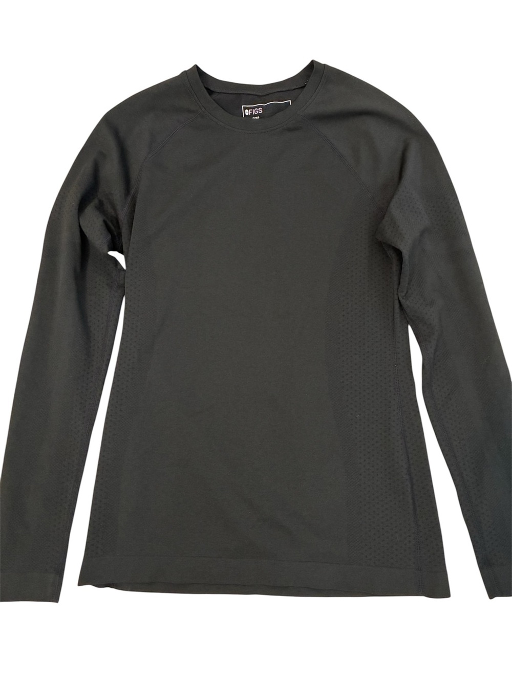 Figs Salta Seamless Long-Sleeve Underscrub in Black Size Small